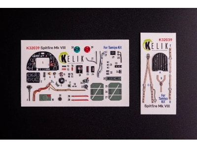Supermarine Spitfire Mk.Viii - Interior 3d Decals (For Tamiya Kits) - zdjęcie 1