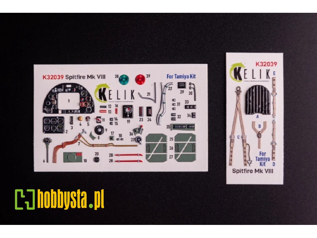 Supermarine Spitfire Mk.Viii - Interior 3d Decals (For Tamiya Kits) - zdjęcie 1