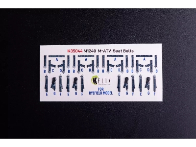 M1240a M-atv Seat Belts - Interior 3d Decals (For Rfm Kits) - zdjęcie 1