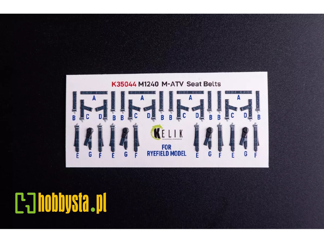 M1240a M-atv Seat Belts - Interior 3d Decals (For Rfm Kits) - zdjęcie 1