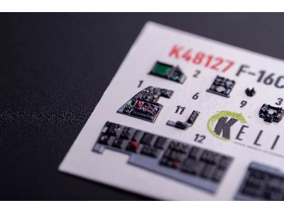 Lockheed Martin F-16 Cj - Interior 3d Decals (For Tamiya Kits) - zdjęcie 1