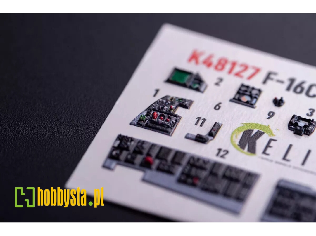 Lockheed Martin F-16 Cj - Interior 3d Decals (For Tamiya Kits) - zdjęcie 1