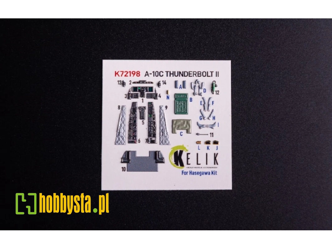 Fairchild A-10 C Thunderbolt Ii - Interior 3d Decals (For Hasegawa Kits) - zdjęcie 1