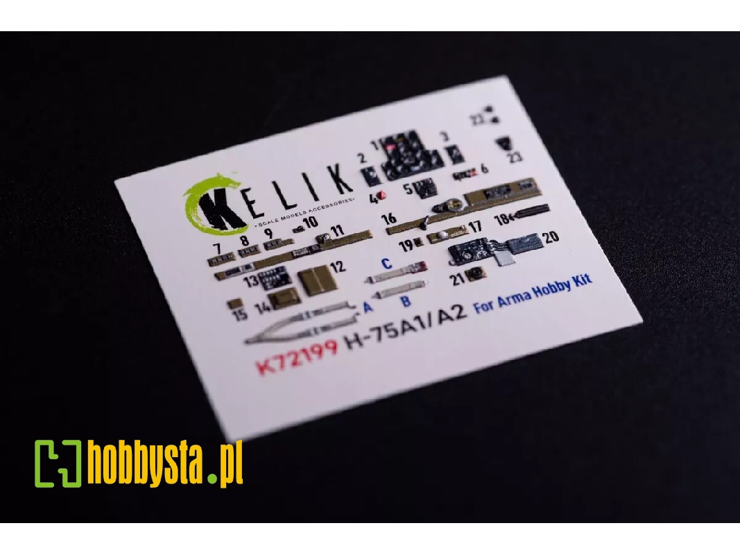 Curtiss H-75 A1/Ar - Interior 3d Decals (For Arma Hobby Kits) - zdjęcie 1