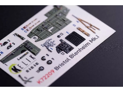 Bristol Blenheim Mk.I - Interior 3d Decals (For Airfix Kits) - zdjęcie 1
