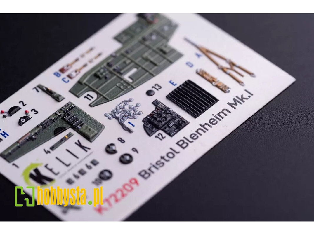 Bristol Blenheim Mk.I - Interior 3d Decals (For Airfix Kits) - zdjęcie 1