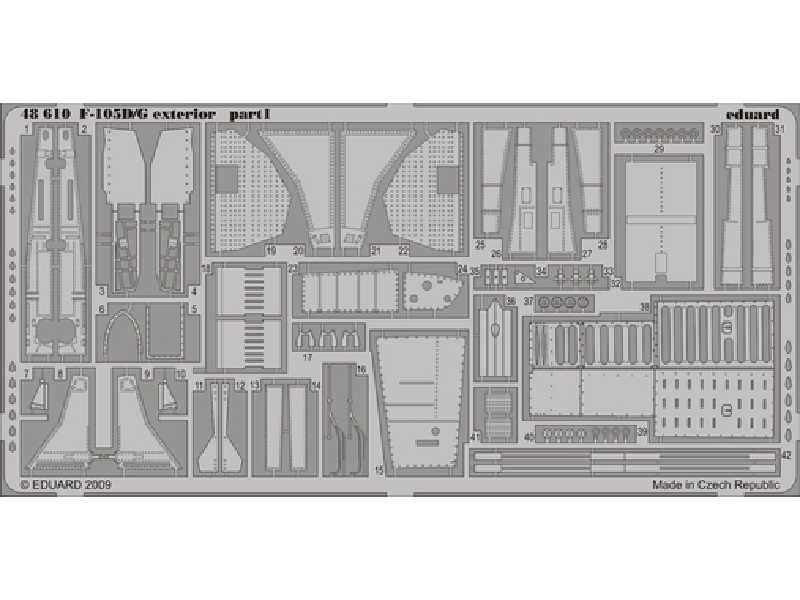 F-105D/ G exterior 1/48 - Hobby Boss - blaszki - zdjęcie 1 F-105D/ G exterior 1/48 - Hobby Boss - blaszki - zdjęcie 1