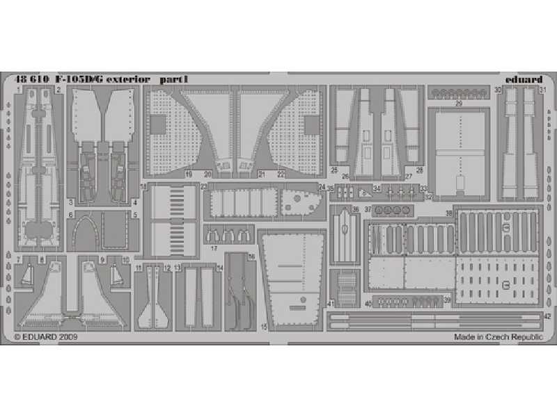  F-105D/ G exterior 1/48 - Hobby Boss - blaszki - zdjęcie 1