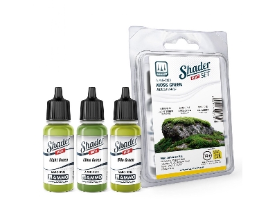 A.Mig 7330 Shader Set Moss Green Matt Paint Set - zdjęcie 1