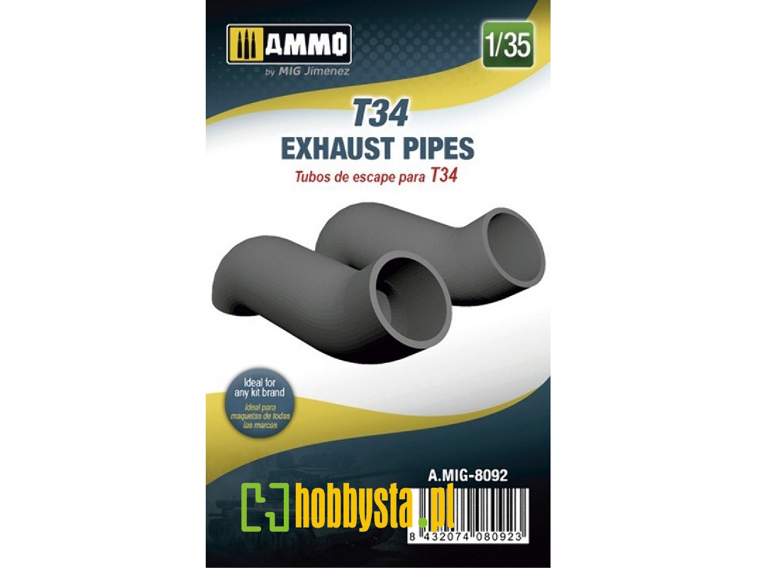 T-34 - Exhausts Pipes (3d Printed) - zdjęcie 1 T-34 - Exhausts Pipes (3d Printed) - zdjęcie 1