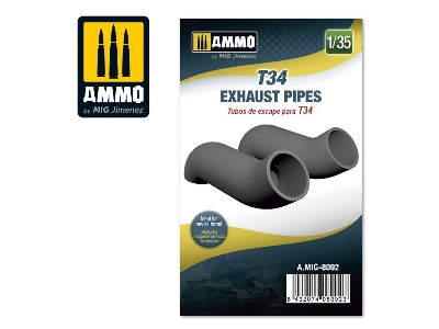 T-34 - Exhausts Pipes (3d Printed) - zdjęcie 2