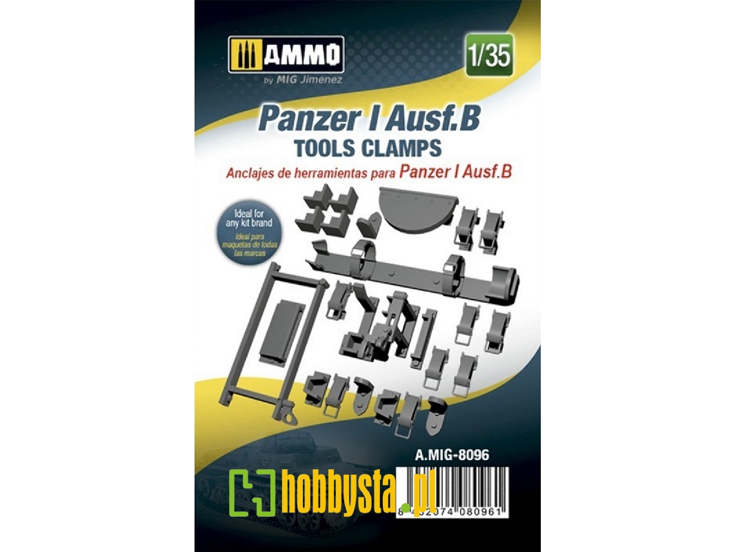 Panzer I Ausf. B - Tool Clamps (3d Printed) - zdjęcie 1 Panzer I Ausf. B - Tool Clamps (3d Printed) - zdjęcie 1