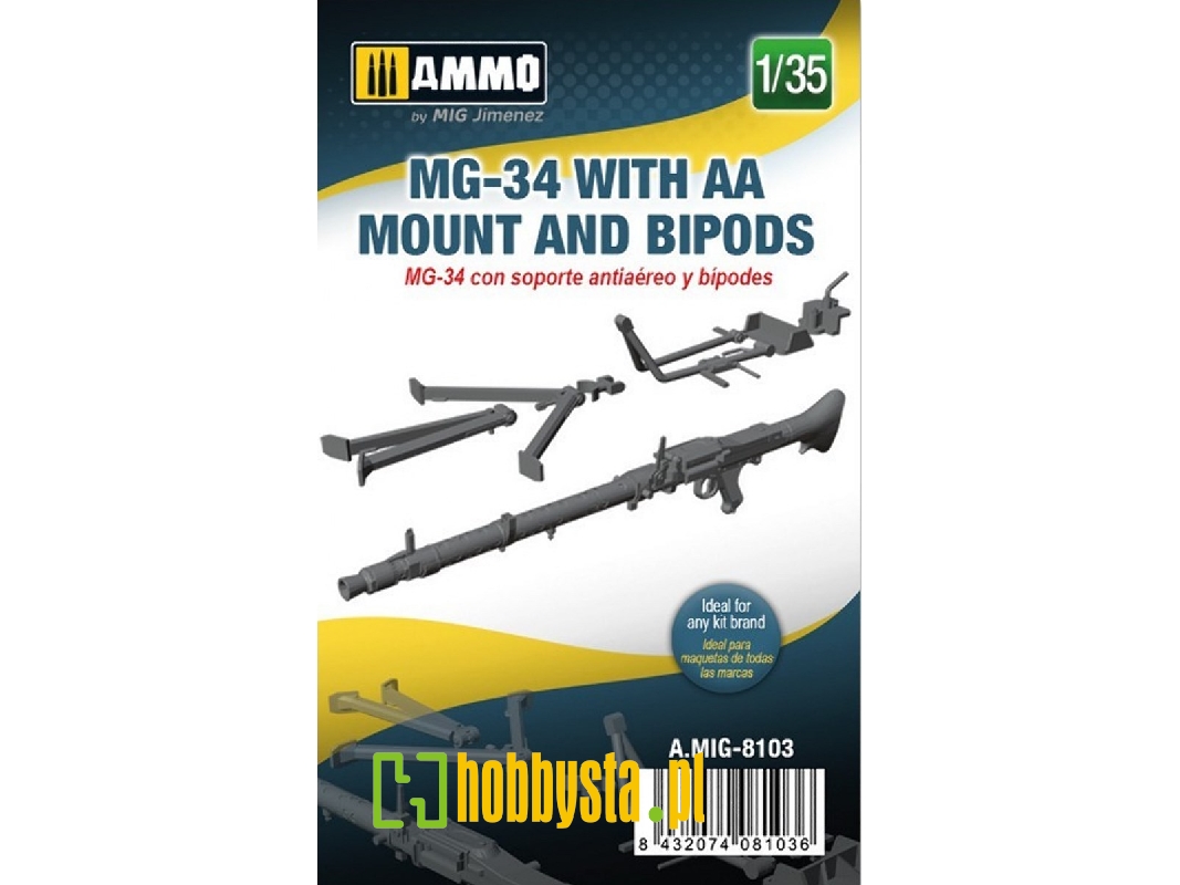 German Mg34 With Aa Mount And Bipods - zdjęcie 1