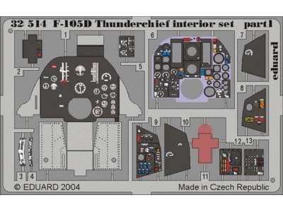  F-105D interior 1/32 - Trumpeter - blaszki - zdjęcie 1