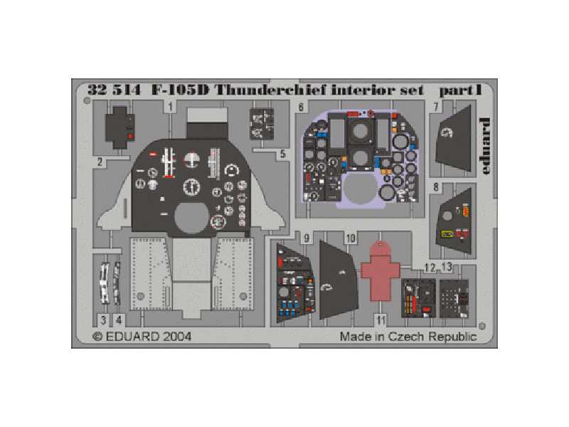  F-105D interior 1/32 - Trumpeter - blaszki - zdjęcie 1