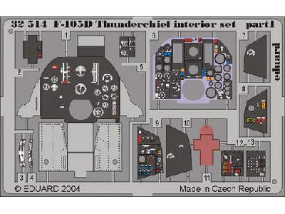  F-105D interior 1/32 - Trumpeter - blaszki - zdjęcie 2