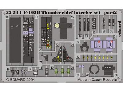  F-105D interior 1/32 - Trumpeter - blaszki - zdjęcie 3