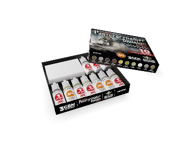German Panzergrenadier Division Europe - Wargame Starter Set (10 Colors + Exclusive Figure German Machine Gunner) - zdjęcie 2