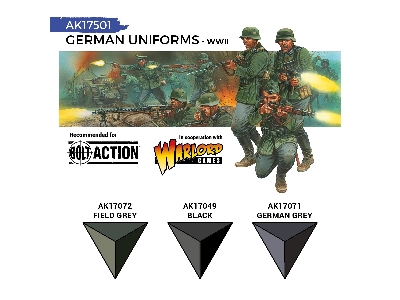 Ak 17501 German Wwii Uniforms Paints Set - zdjęcie 3 Ak 17501 German Wwii Uniforms Paints Set - zdjęcie 3