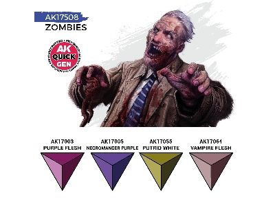Ak 17508 Zombies Paints Set - zdjęcie 3
