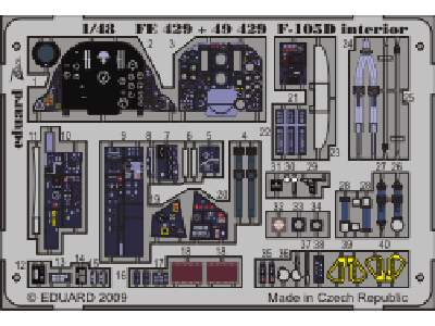  F-105D interior S. A. 1/48 - Hobby Boss - blaszki - zdjęcie 2