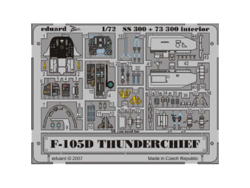  F-105D interior S. A. 1/72 - Trumpeter - blaszki - zdjęcie 1