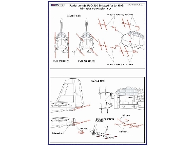 Fug 220 Sn-2c/D Radar Aerials For The Junkers Ju-88 G (For Dragon, Icm And Revell Kits) - zdjęcie 4