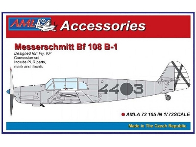 Messerschmitt Bf-108 B-1 - Conversion Parts (For Fly And Kovozavody Prostejov Kits) - zdjęcie 1