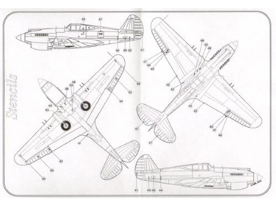 Curtiss P-40 B Tomahawk Over Pearl Harbor (Decals For 2 Planes) - zdjęcie 3