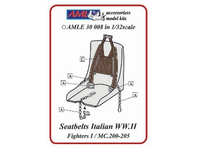 Italian Air Force Wwii Seatbelts For Macchi C.200/C.205 - zdjęcie 1