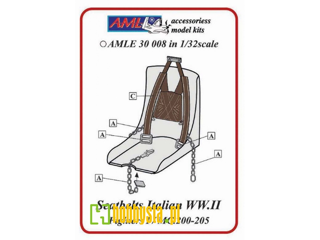 Italian Air Force Wwii Seatbelts For Macchi C.200/C.205 - zdjęcie 1