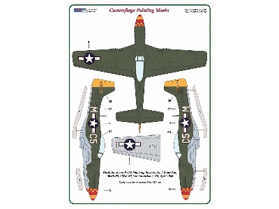 North American P-51 D-5 Mustang - Camouflage Pattern Paint Masks (Designed To Be Used With Eduard Kits) - zdjęcie 2
