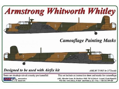 Armstrog Whittwort Whitley Mk.V - Camouflage Painting Masks (For Airfix Kits) - zdjęcie 1