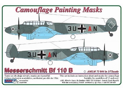 Messerschmitt Bf-110 B - Camouflage Painting Masks (For Eduard Kits) - zdjęcie 1