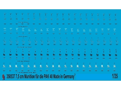 Stencils For 7,5 Cm Pak 40 Ammo - zdjęcie 1