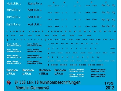 Stencils For 150 Mm Ammo For Sfh 18 And Hummel - zdjęcie 1