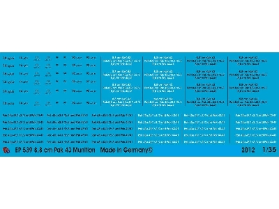 Stencils For 8,8 Cm Pak 43 Ammo - zdjęcie 1