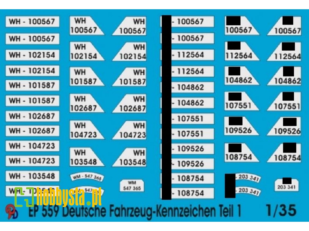 Wehrmacht And Waffen Ss Number Plates - zdjęcie 1