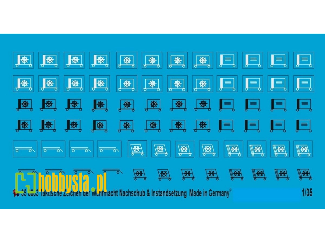 Wehrmacht Tactical Markings Transport And Recovery Units Set No. 3 - zdjęcie 1