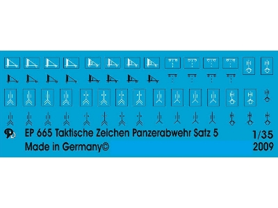 Wehrmacht Tactical Markings Anti Tank Units Set No. 5 - zdjęcie 1