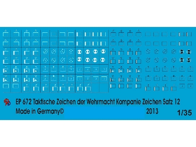 Wehrmacht Tactical Markings Infantry Platoon Units Set No. 12 - zdjęcie 1