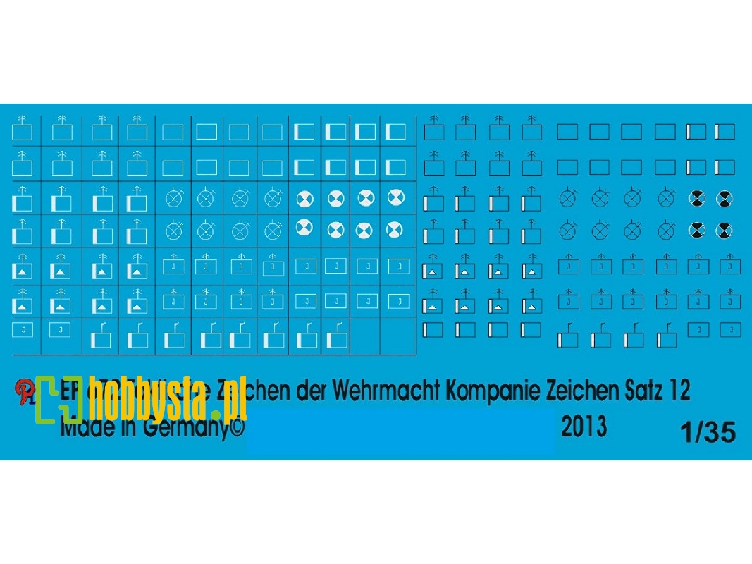 Wehrmacht Tactical Markings Infantry Platoon Units Set No. 12 - zdjęcie 1