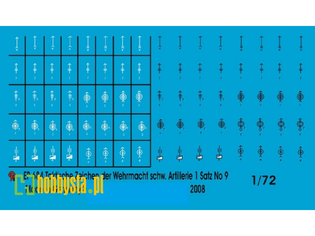 Wehrmacht Markings Heavy Guns Units Set No. 9 - zdjęcie 1