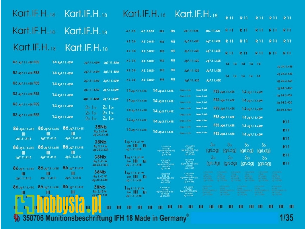 Ammo Markings For 10,5 Cm Lfh 18 Ammo - zdjęcie 1