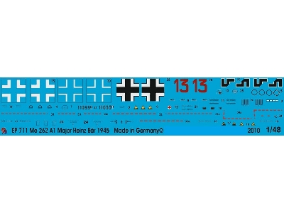 Markings For Me 262 Major Heinz Bär Ejg 2, March 1945 - zdjęcie 1