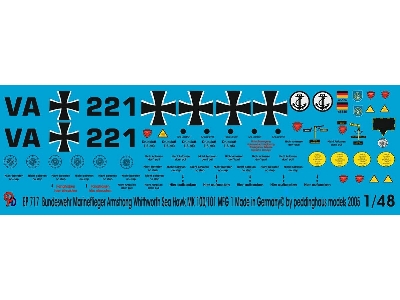 Markings For German Bundesmarine Sea Hawk - zdjęcie 1