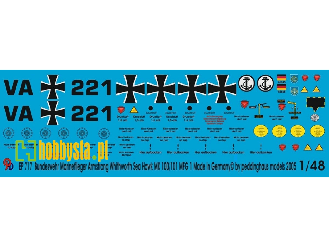 Markings For German Bundesmarine Sea Hawk - zdjęcie 1