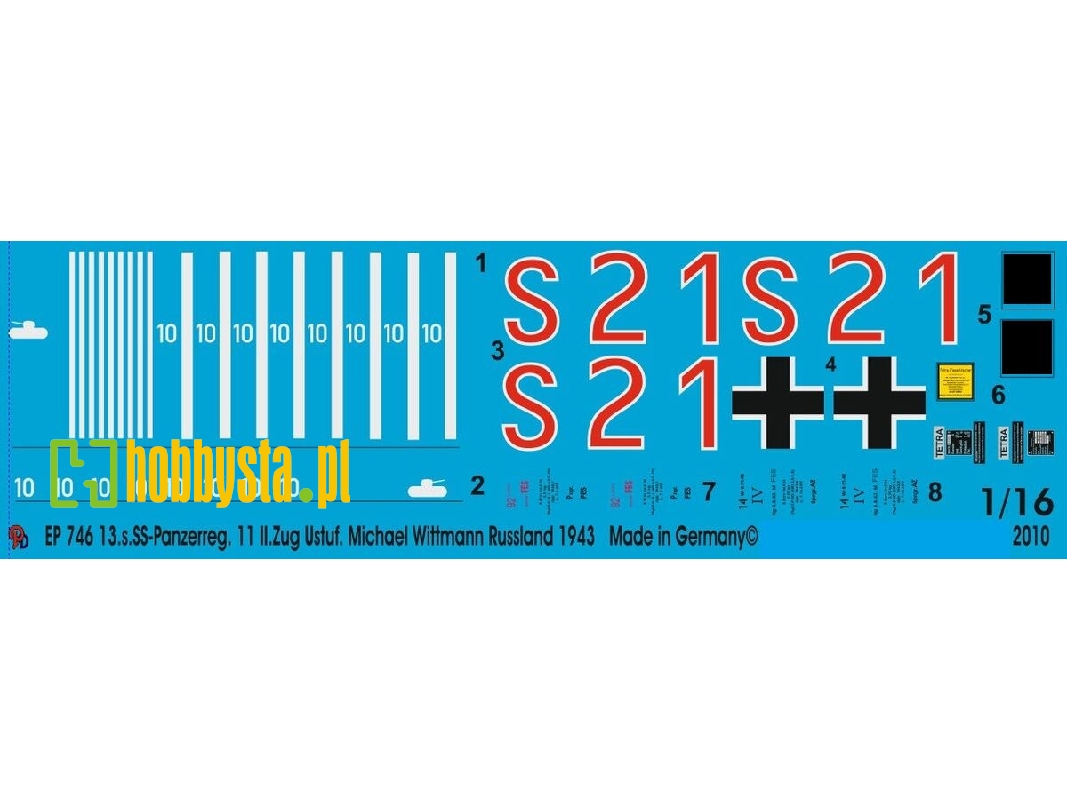 Markings For Michael Wittmann's Tiger At Kursk 1943 - zdjęcie 1