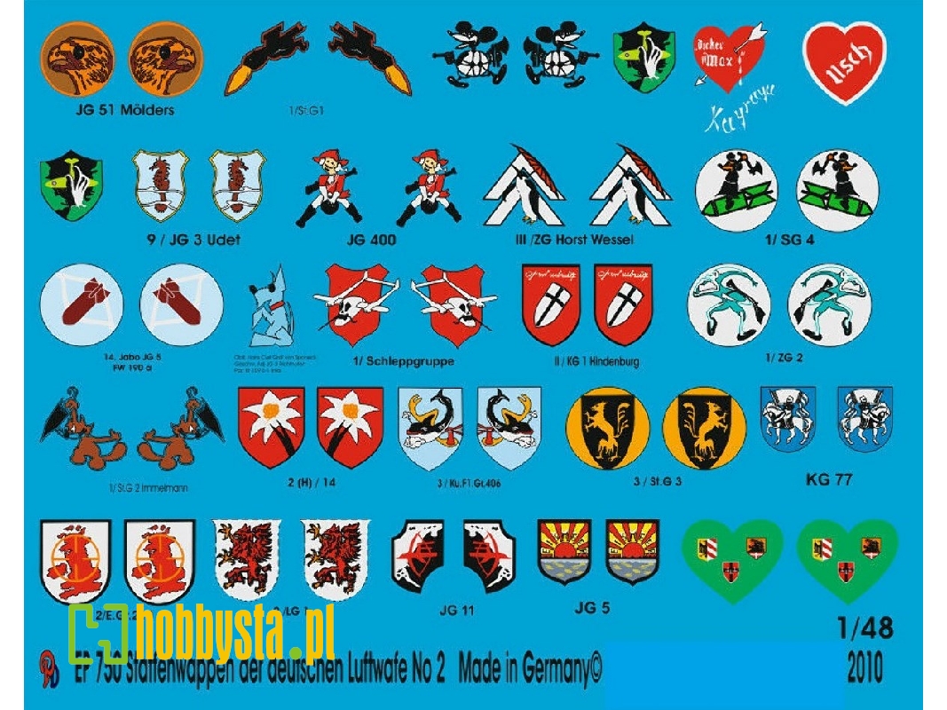 German Luftwaffe Different Fighter Unit Signs No. 2 - zdjęcie 1