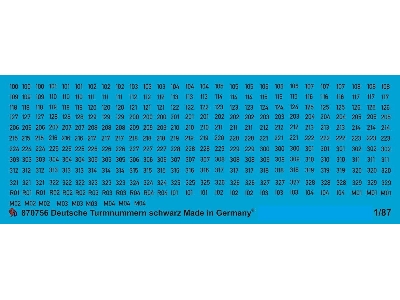 German Turret Numbers Black - zdjęcie 1